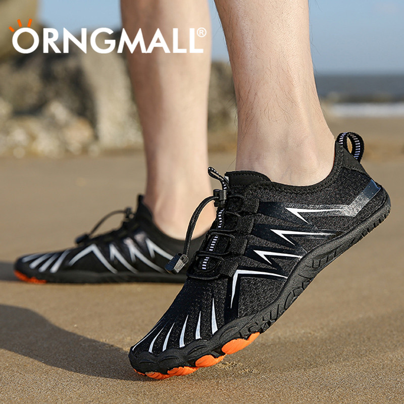 ORNGMALL Water Shoes for Men Barefoot Beach Shoes Breathable Sport Shoe Quick Dry River Sea Aqua Sneakers Soft Beach Sneakers 35-46 ราคา 499 บาท*ส่งฟรี