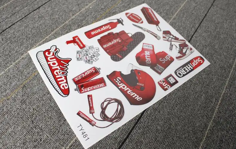 supreme reflective sticker