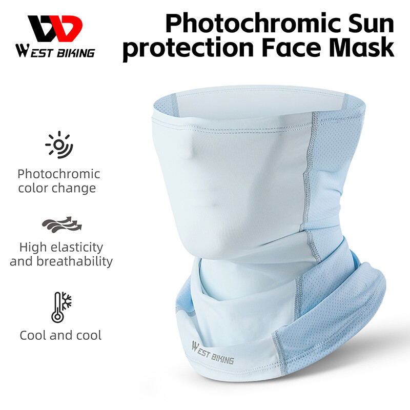 WEST BIKING Tube Mask Sun Protection Ice Silk Mask Anti-UV Quick-drying Face Cover Scarf Balaclava Motorcycle Fishing Running Sport Mask ราคา 173 บาท*ส่งฟรี