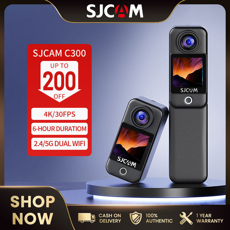 SJCAM C300 4K WiFi Dual Screen Thumb Vlog Sports Camera with Diving Waterproof Case for Live, Driving recorder, Motorcycle riding, Offshore angling ราคา 3,434 บาท*ส่งฟรี