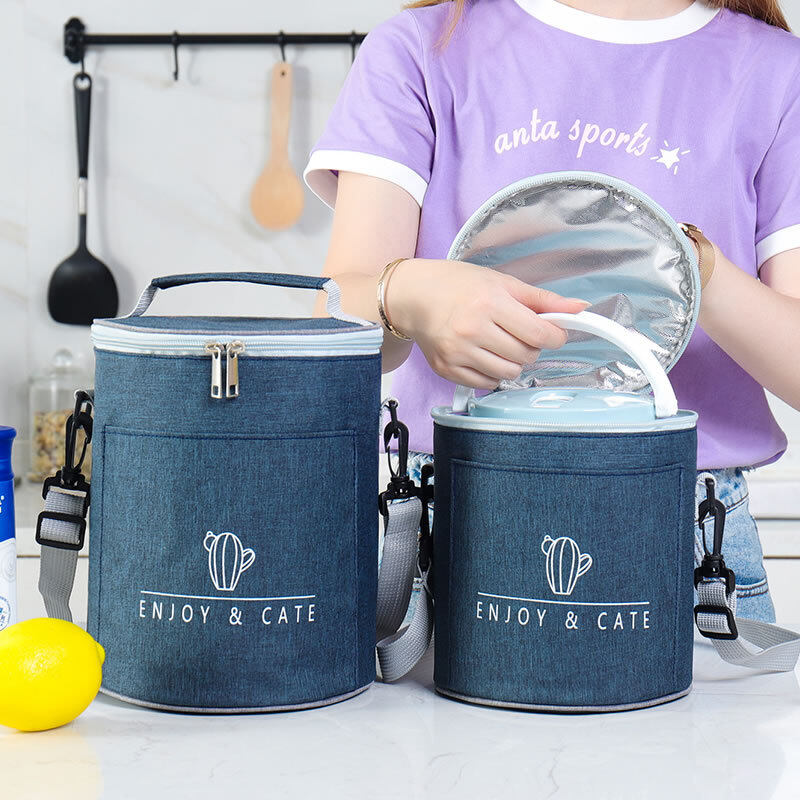 Gambar Simplicity Lunch Bag Women Office Luncheon Thermal Package Waterproof Child Outing Fruit Drink Snack Cooler Pouch Accessories