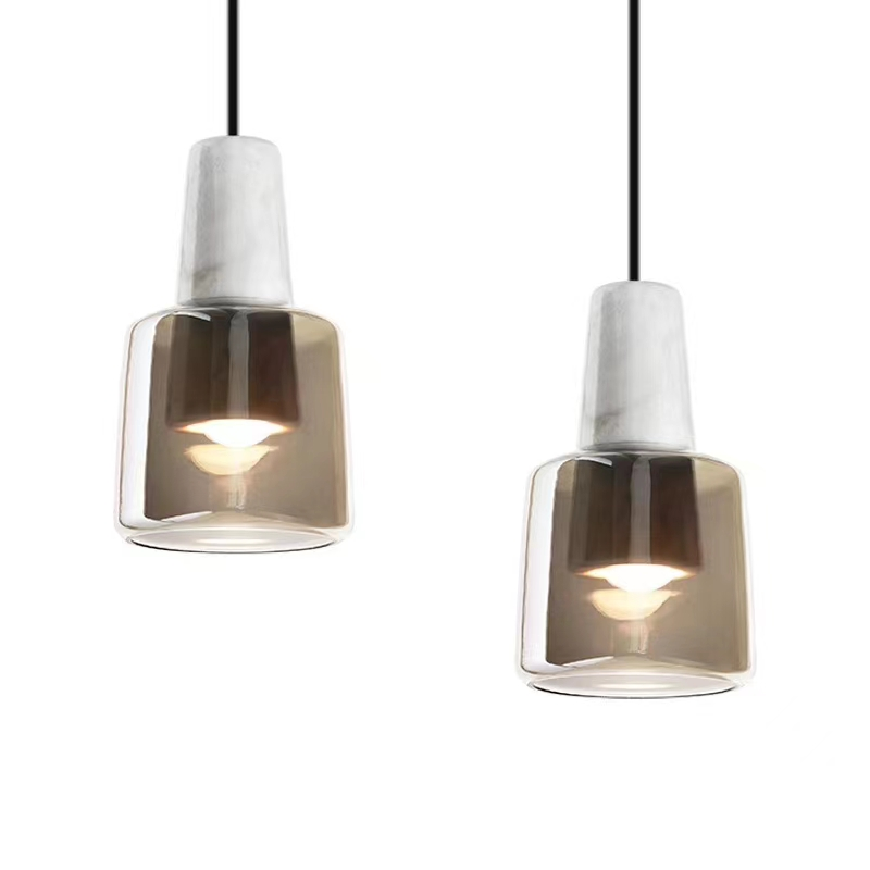 Đèn thả led đá cẩm thạch e27 đèn treo bắc âu hiện đại đèn chùm chiếu sáng trong nhà đồ trang trí nhà cửa quầy bar phòng khách phòng ngủ
