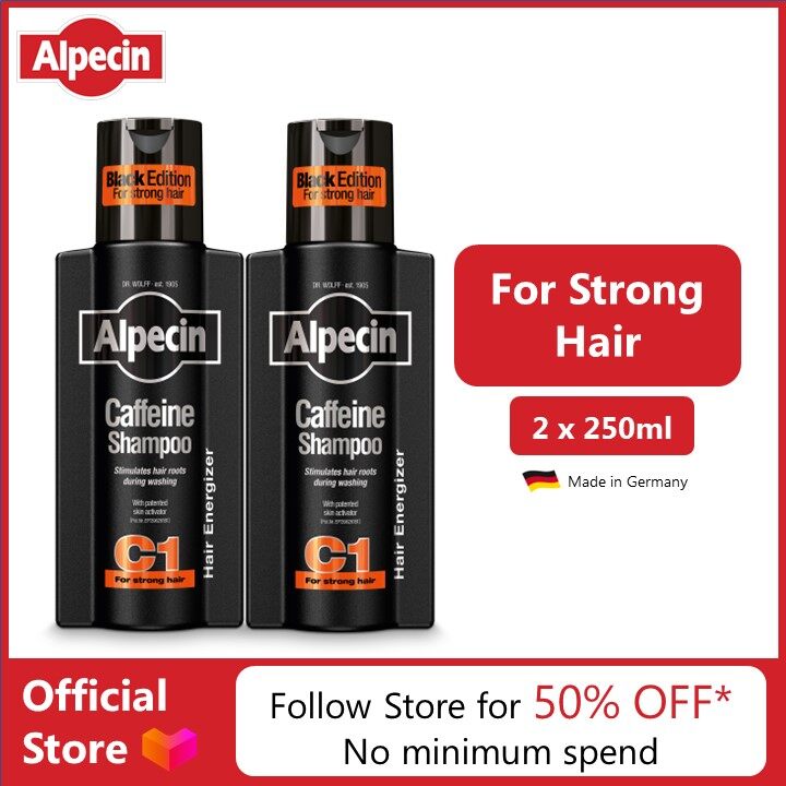 2-Pack Alpecin Caffeine Shampoo C1 (375ml) - Strengthens Hair Growth And  Reduces Hair Loss, For Men | Lazada