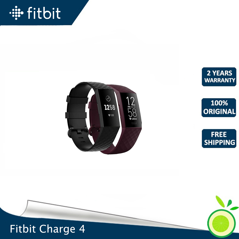 Fitbit Charge 4 Fitness Tracker & Replacement Charging Cable