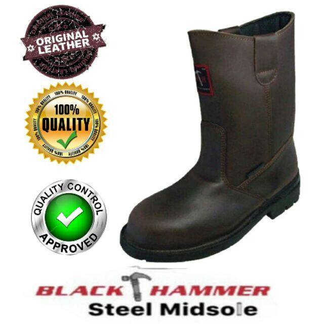 Black Hammer Men's Safety Shoes High Cut With Slip On - Jenama BLACK HAMMER Harga 279 Ringgit*Penghantaran Percuma