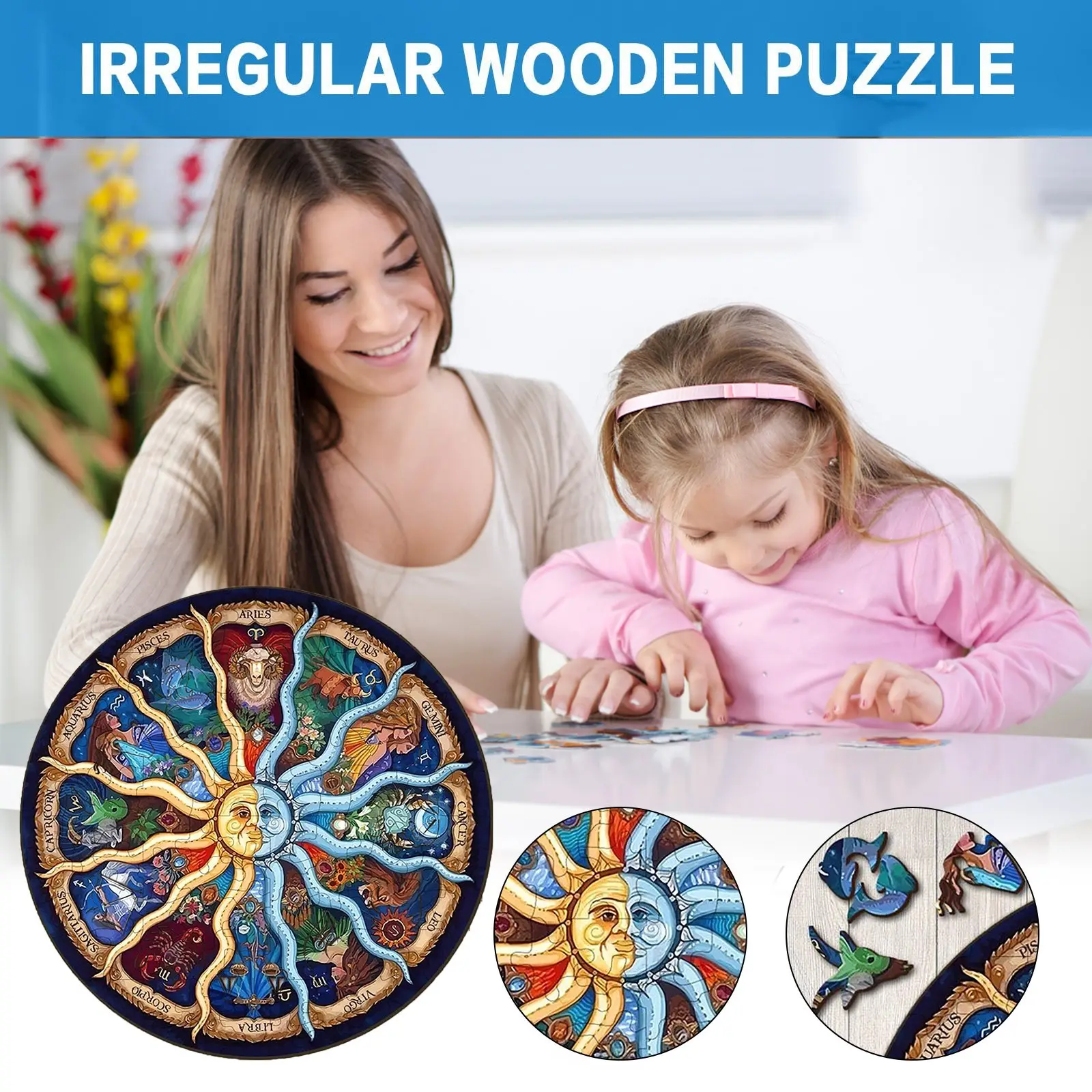 wooden puzzles with unique pieces
