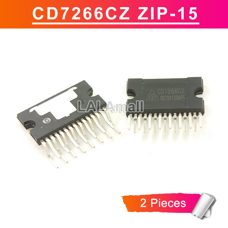 2 Chiếc Mạch Khuếch Đại Âm Thanh Cầu Kép CD7266CZ CD 7266 CZ ZIP-15 Chính Hãng Chip IC Mới