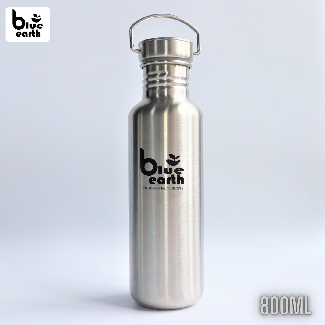 Gambar Local Ready Stock 304 Stainless Steel Water Bottle  800ml BPA Free Sport Water Bottle Durable Bottle Water Outdoor