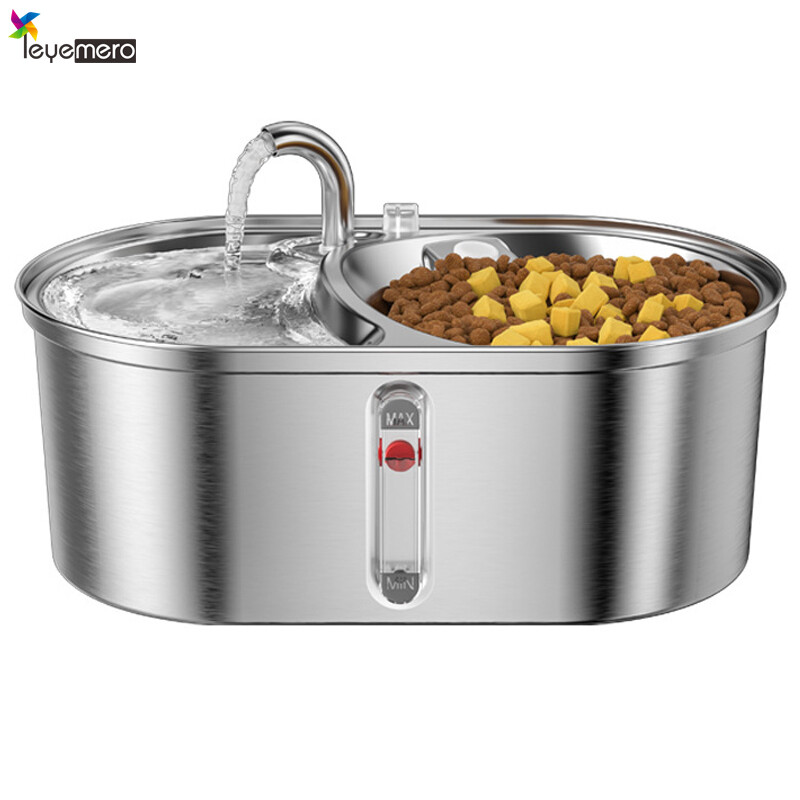 IPSKY Pet Fountain Stainless Steel Automatic Cat and Dog Water Dispenser 3L ราคา 351 บาท*ส่งฟรี