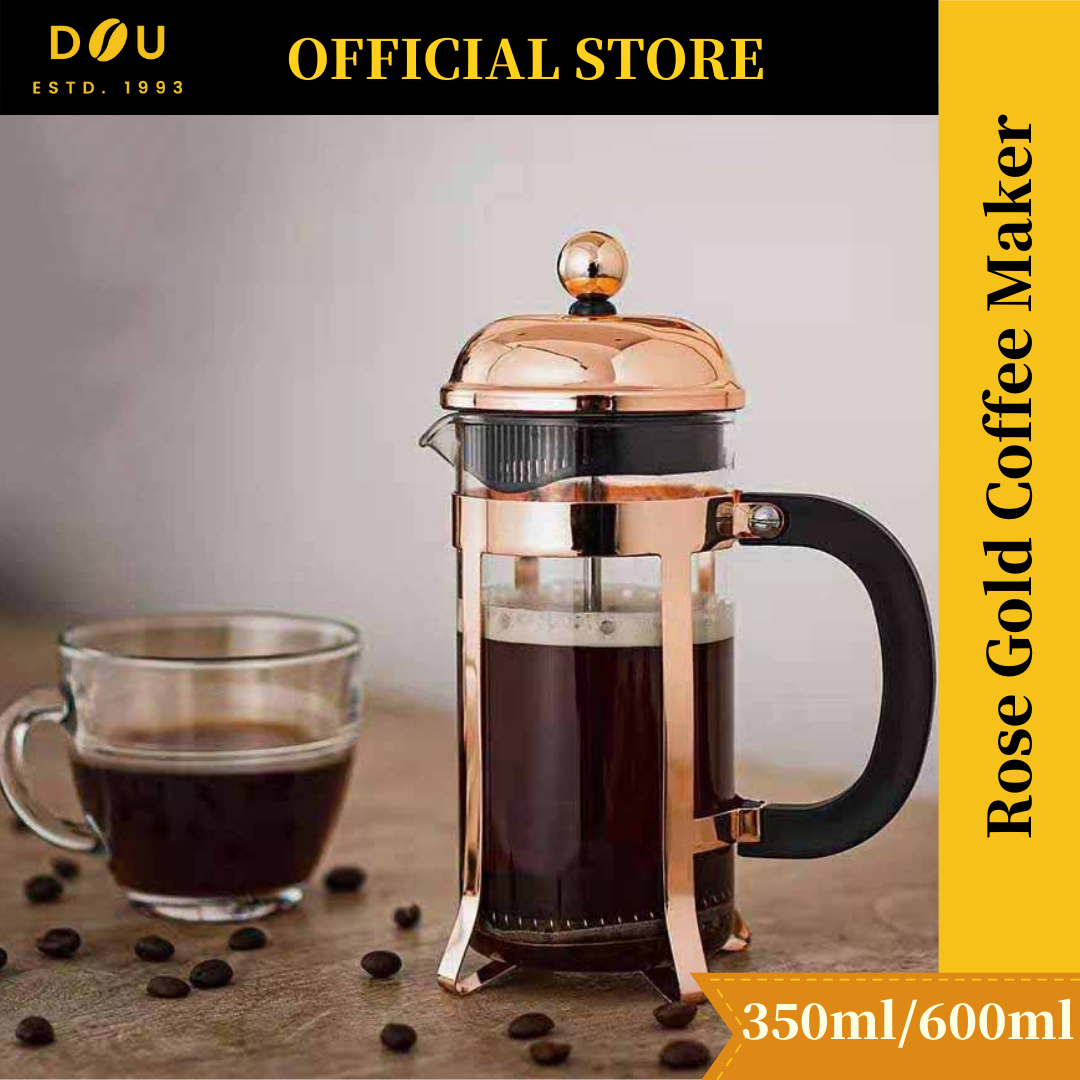 Gambar DOU French Press Rose Gold Coffee Maker 350ml  600ml