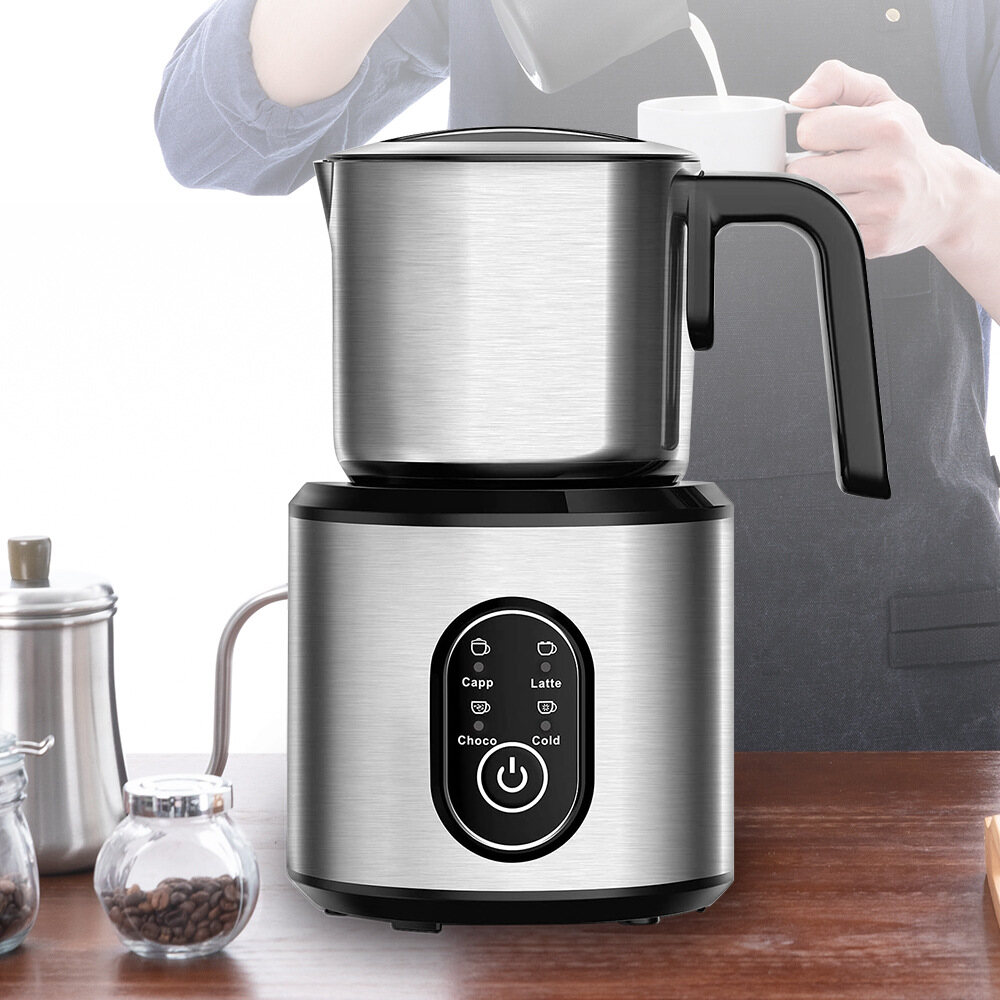 Gambar LeftLimit Electric Milk Frother Machine With Dishwasher Safe for Making Latte Cappuccino Hot Milk Hot Chocolate Cold Foam