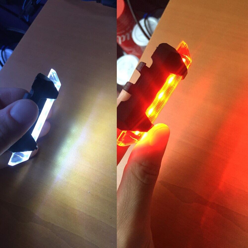 【Miễn Phí Vận Chuyển】đèn Đuôi Xe Đạp Sạc USB Tiện Dụng Đèn Hậu Cảnh Báo