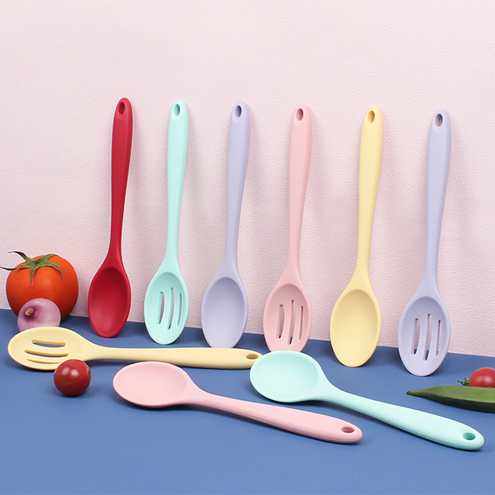 1 cái dùng cho thực phẩm Silicone bị rò rỉ muỗng và Muông ăn sup bộ, tất cả-trong-một cao chịu nhiệt độ đồ dùng nhà bếp