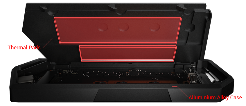 ASUS ROG STRIX ARION RGB M.2 NVMe SSD Enclosure USB3.2 GEN2 Type-C (10 Gbps) Fits PCIe 2280/2260/2242/2230 M key/B+M Key 25 85016c949c19ecadeaf838869c367f93