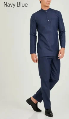 Baju Melayu Slimfit Lelaki Man Baju Melayu Cekak Musang Murah (9)