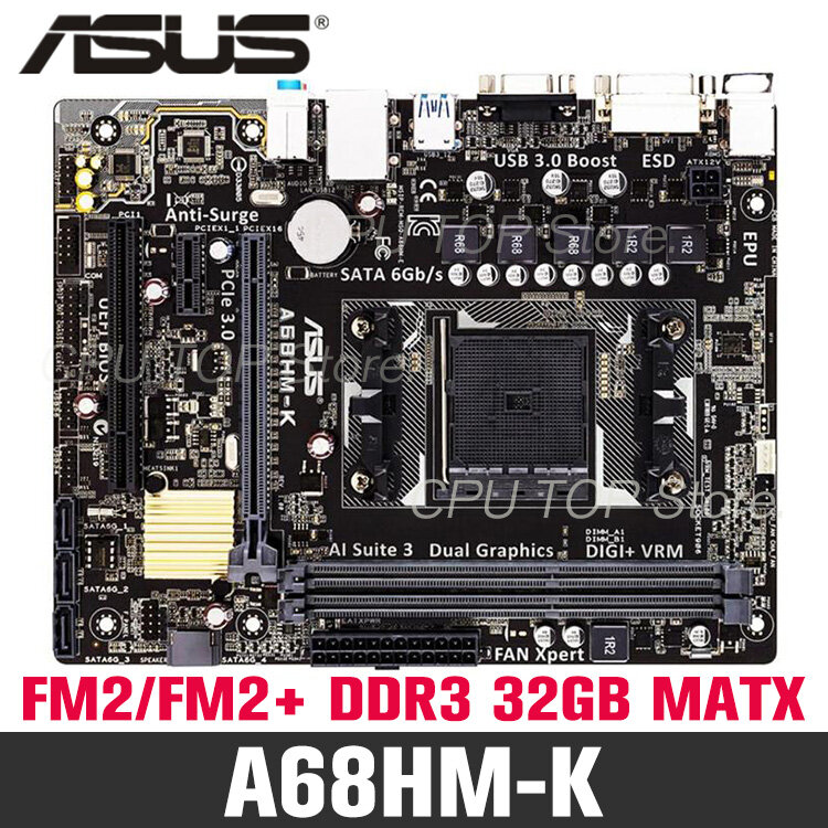 ⚡️For Asus A68HM-K Support A8-7680 A6-7480 A10 A8 A6 A4 X4