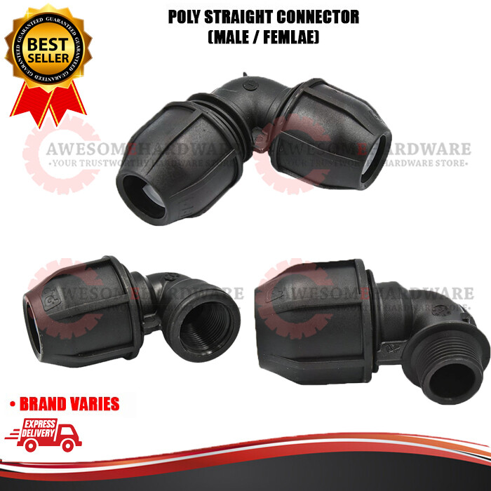 Garosa 4Pcs PE Plastic 32mm To 32mm Elbow Connector Pipe Fitting for PPR, PE, PVC and Other Water Pipes,Inlet Valve