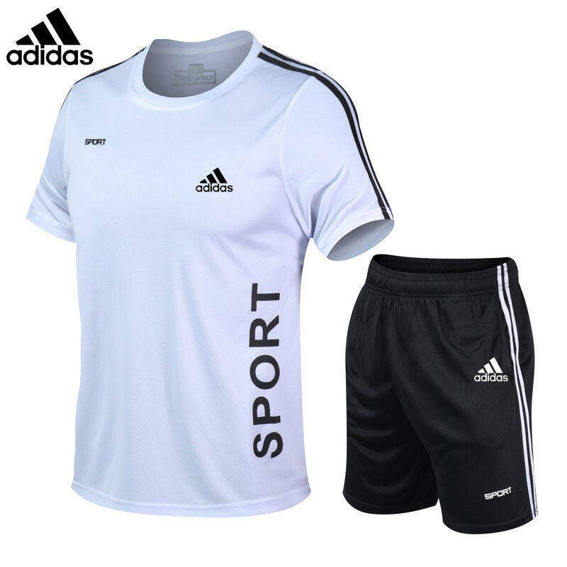 Bộ Đồ Thể Thao Adidase 2021, Quần Đùi Nam Ngắn Tay Nhanh Khô Thoáng Khí Mùa Hè Giản Dị Chạy Thể Thao Bộ Đồ Hai Mảnh