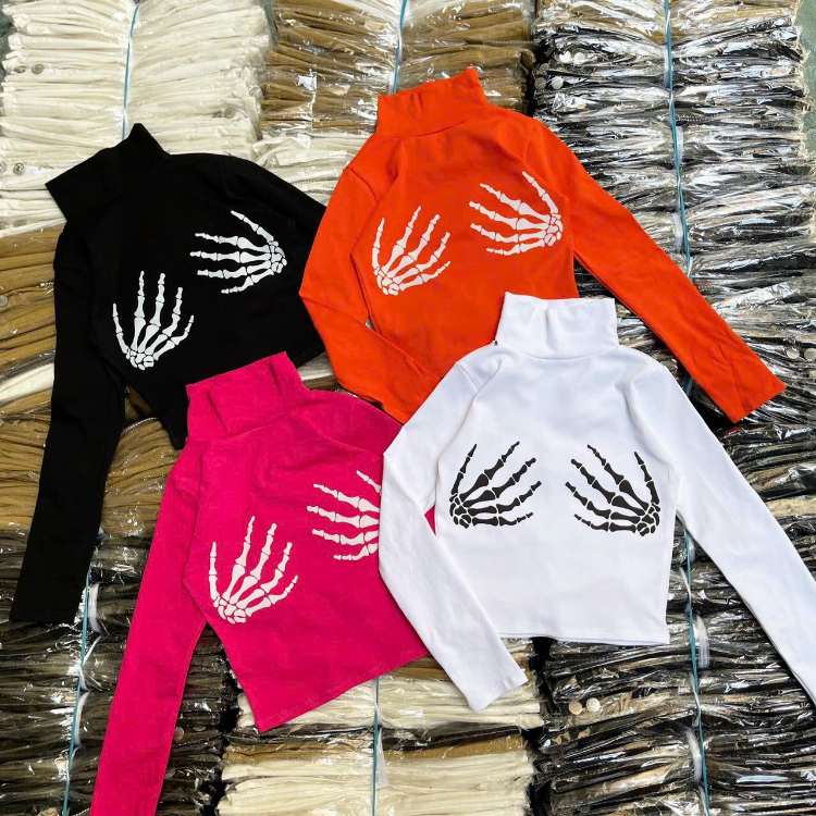 Áo cổ lọ borip dáng ôm tôn chọn vóc dáng thon gọn cho nữ thời trang hàn quốc-15C53