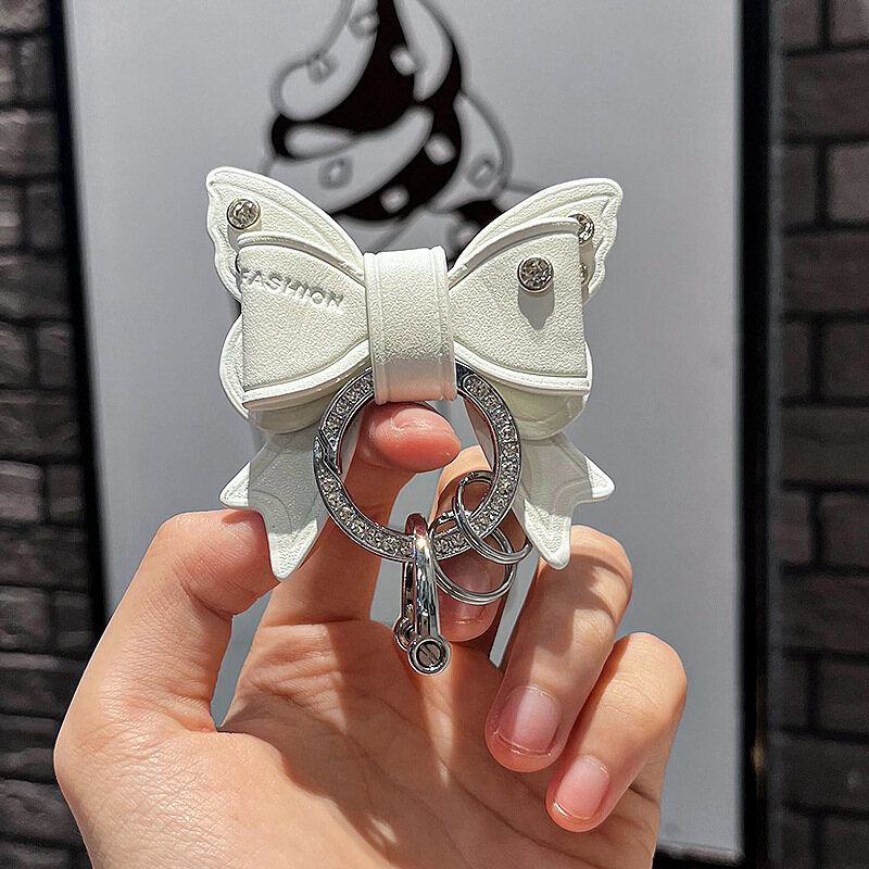 Cao Cấp móc khóa da Xe Phổ Keychain nút thắt nơ Khóa Tinh Tế Keychain