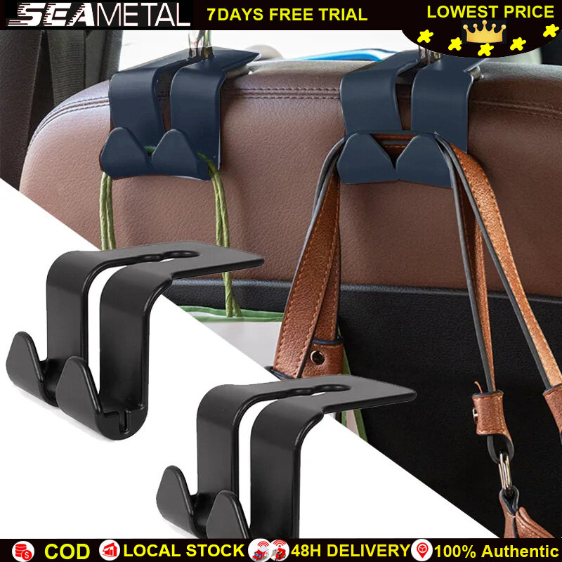 Seamital tựa đầu xe hơi móc ghế sau ghế sau móc áo xe phía sau vật đựng vật chứa cho túi xách ví Áo khoác