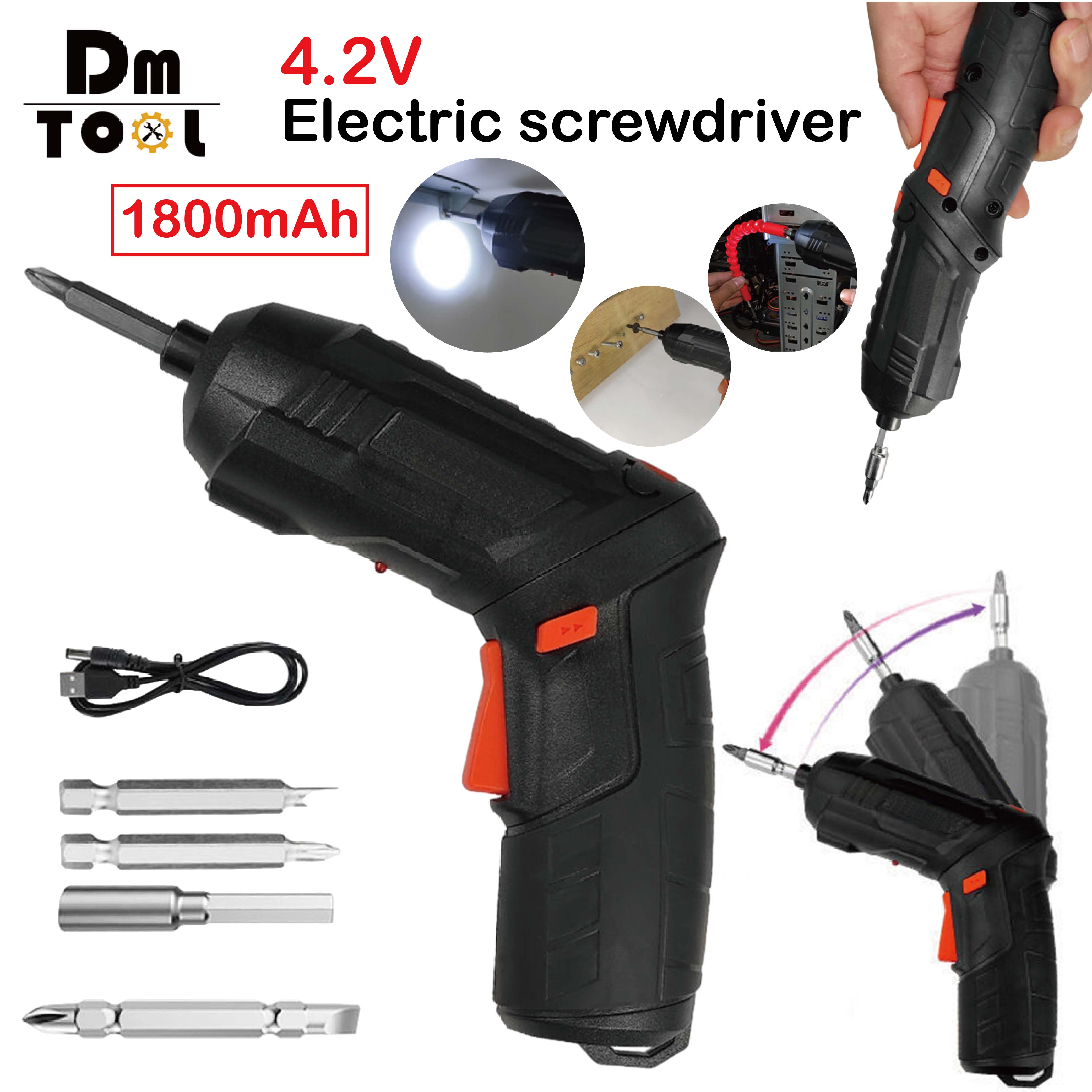 DM 4.2V Electric screwdriver Multi-function rechargeable lithium screwdriver Mini screwdriver set hand drill