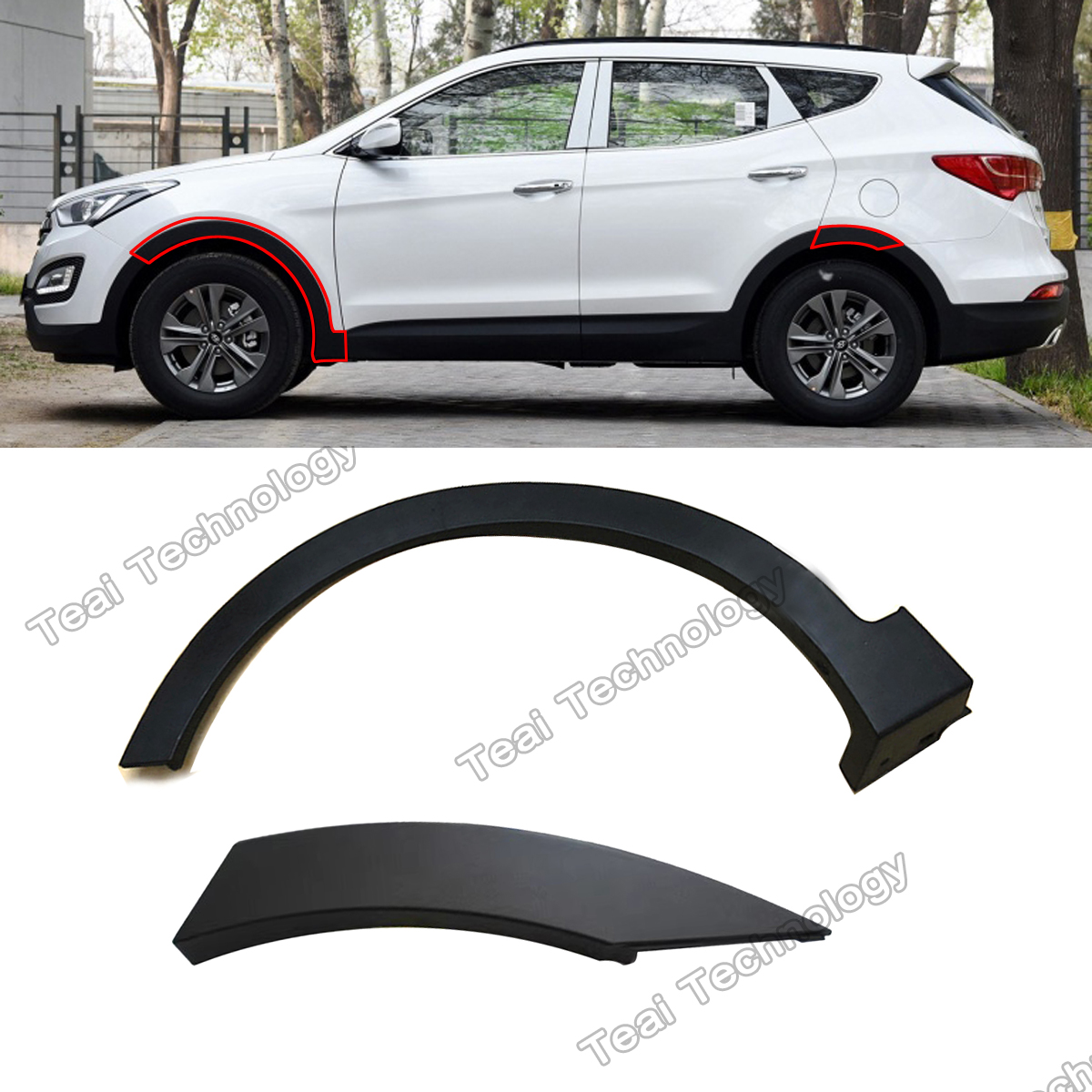 thumbnail image 2 of AM Autoparts Front Right Inner Fender Liner – Fits 2017-2018 Hyundai Santa Fe Sport – Black Plastic 2 of 6