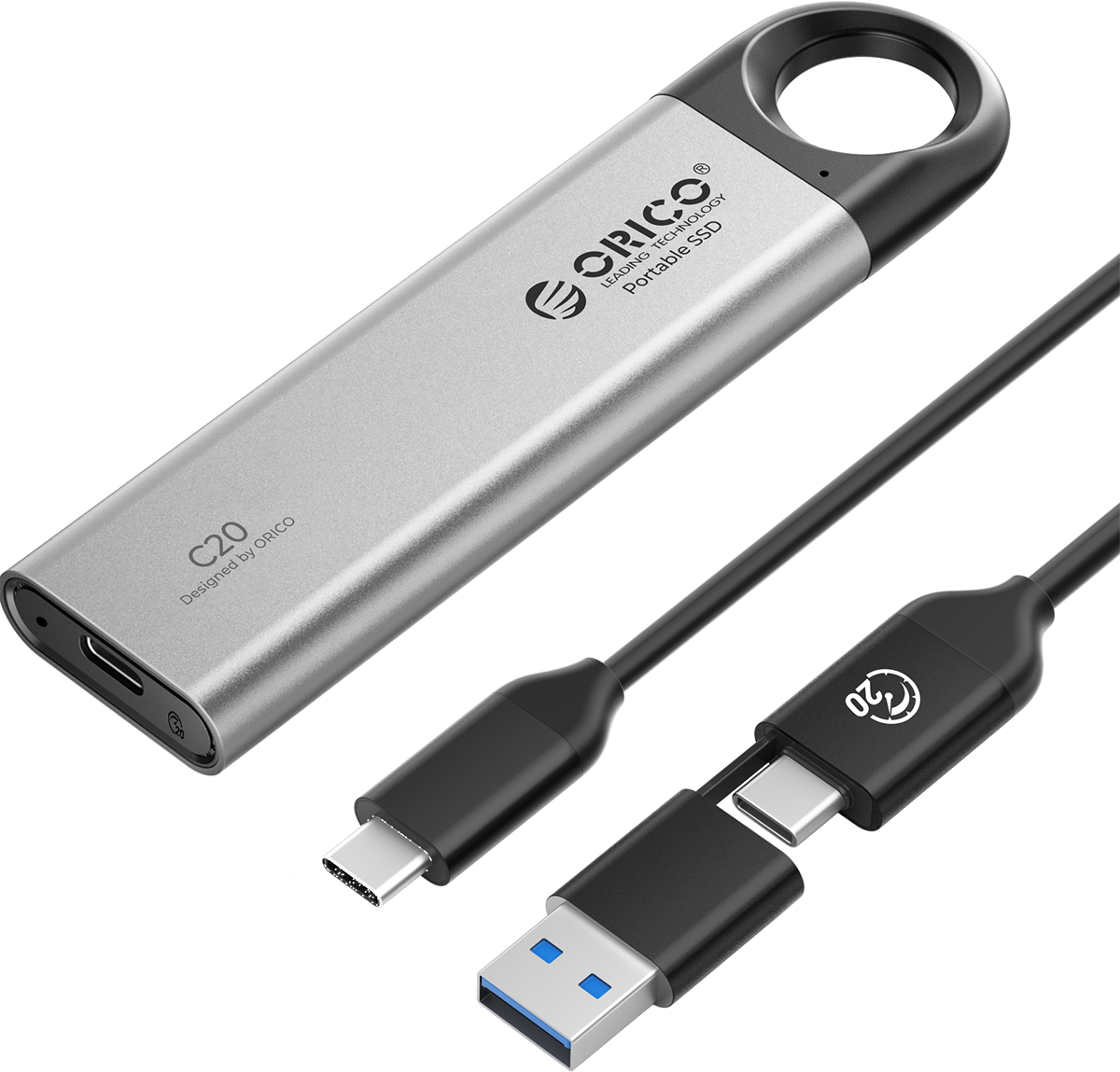 Orico 1000 MB/giây Cực Xách Tay SSD USB 3.2 Gen2 Kim Loại Cơ Thể Loại-C 1Tb/2Tb PSD Cho Máy Tính Xác