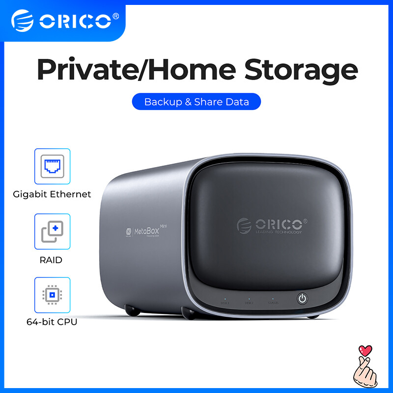 Orico máy chủ lưu trữ đám mây riêng tư nas server 2 bay cho gia đình/văn phòng bộ lưu trữ mạng máy chủ đa phương tiện plex intel lõi kép 2.6ghz