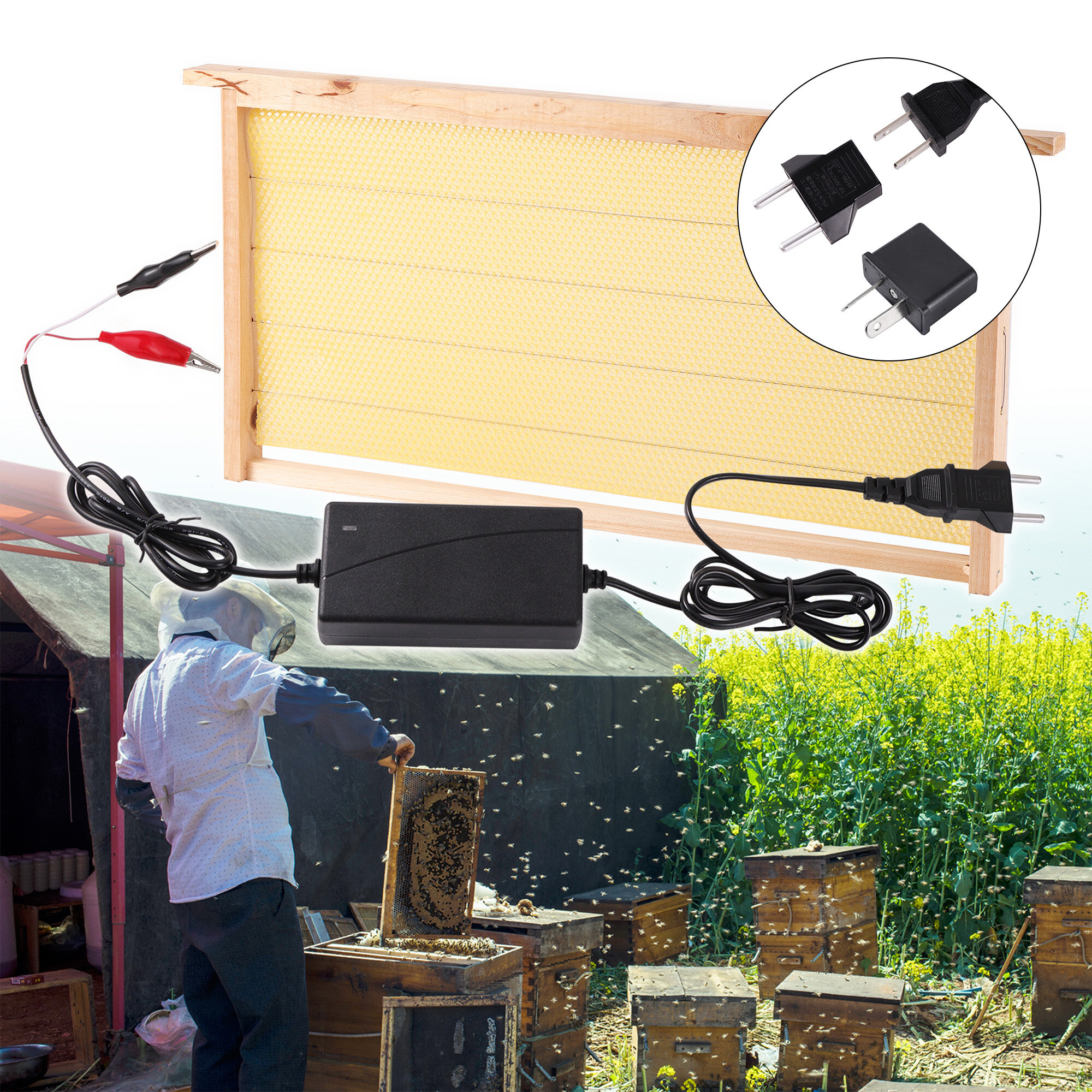 Beekeeping Electric Embedder Heating Device Beehive Installer Equipment Beekeeper Bee Apiculture Tools(AC 100-240V-5A) ราคา 172 บาท*ส่งฟรี