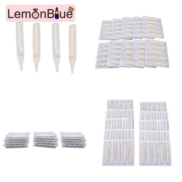 Gambar LemonBlue Duct new Sterile Disposable Tattoo Nozzle Tips Needle Tube Machine Supply High life50PCS
