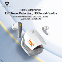 Machenike TH60 Bluetooth 5.4 Wireless Earphones TWS In-Ear Earbuds 4-Microphones ENC Call Noise Reduction 0.04S Low Latency Game Earphones Built-in Microphone Waterproof Sports for IOS/Android