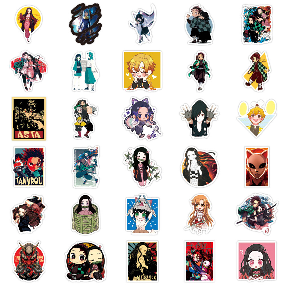 Free Ship]50pcs Anime Stickers Pack for Demon Slayer Waterproof Kimetsu no  Yaiba, Nezuko Sticker Decals for Luggage, Laptop, Phone, Water Bottle |  Lazada PH