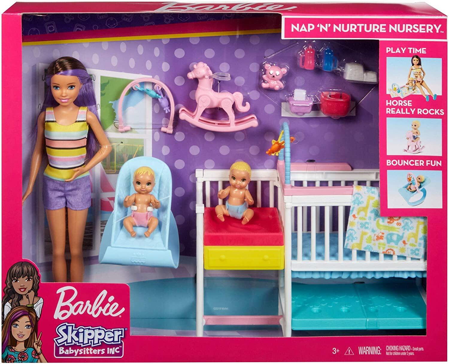 barbie skipper nursery playset
