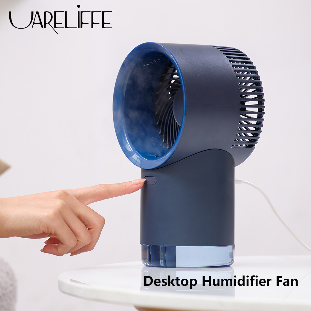 Uareliffe Desktop Mist Fan Portable Mini Humidification Air Circulating Fan Type-C Plug-in Household