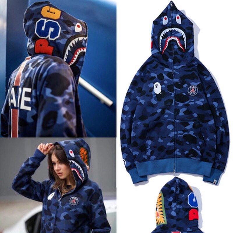 BAPE X PSG Men's and Women's Bape Shark 