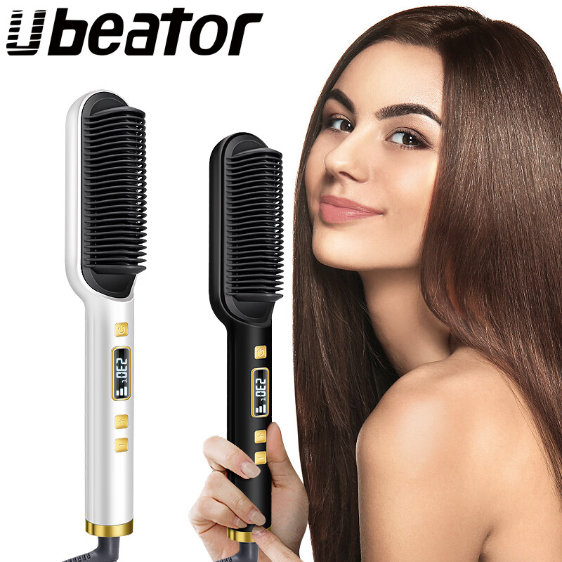 Straightening Heating Combs Men Beard Hair Straightener Ceramic Curler  Professional Heated Comb Electric Hair Brush Straightener | Lazada