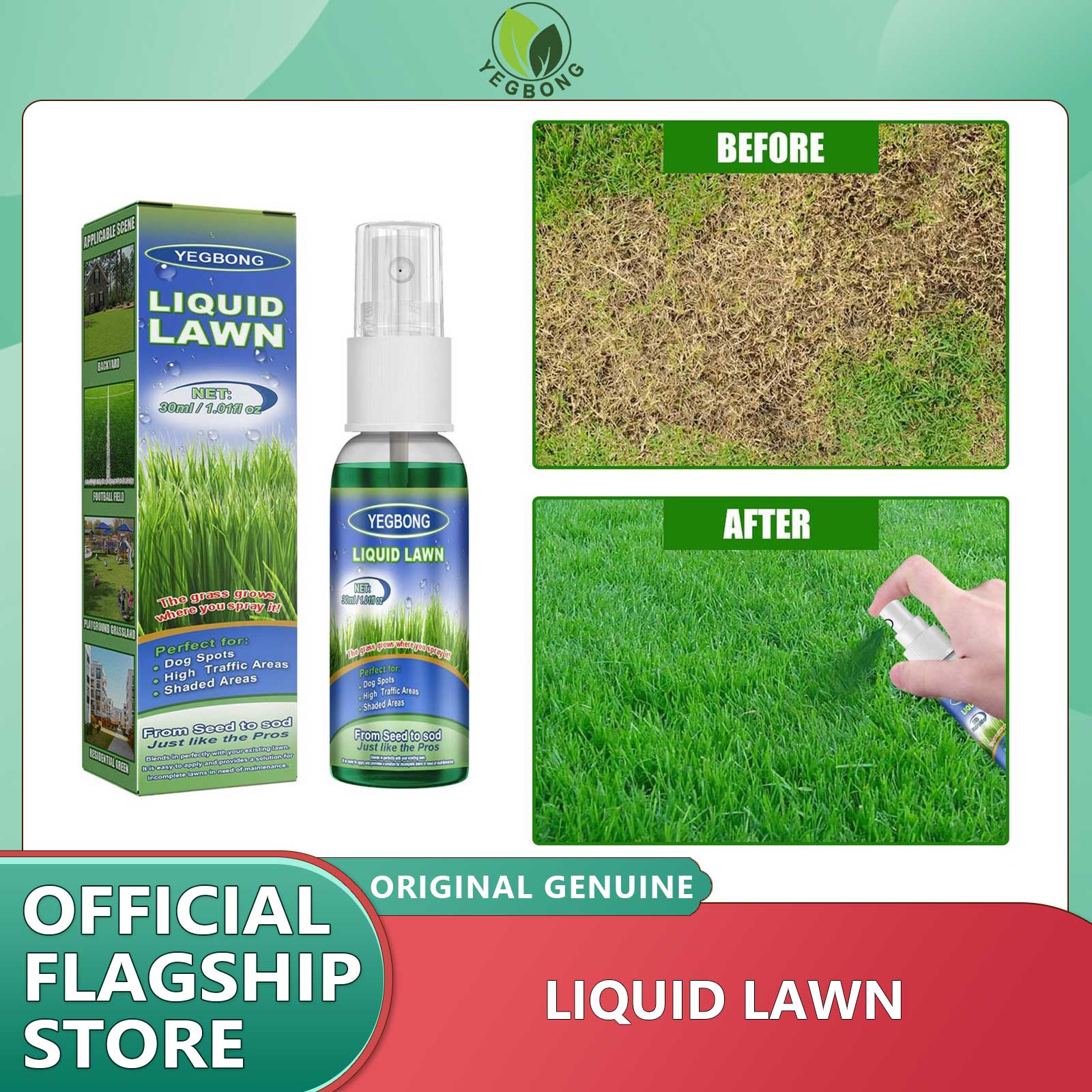 YEGBONG Green Lawn Spray Outdoor Playground Football Field Grass Growth Concentrated Nutrient Solution Spray Irrigation Fertilizer Outdoor Green Lawn Spray Playground Football Field Grass Growth Concentrated Nutrient Solution Spray Irrigation Fertilizer ราคา 142 บาท*ส่งฟรี