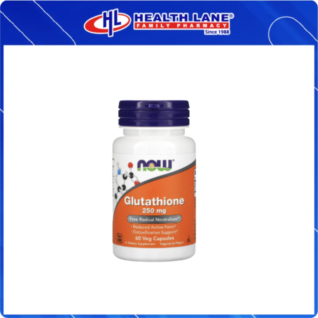 Now Foods Glutathione 500 Mg Veg Capsules - Free Radical Protection &  Non-Gmo