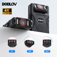BOBLOV M7Pro 4K  Body Worn Camera with GPS 128GB Video Audio Recorder 180° Rotatable Lens 15Hours Recording Night Vision Body Cameras with USB-C Port and Quick Charging