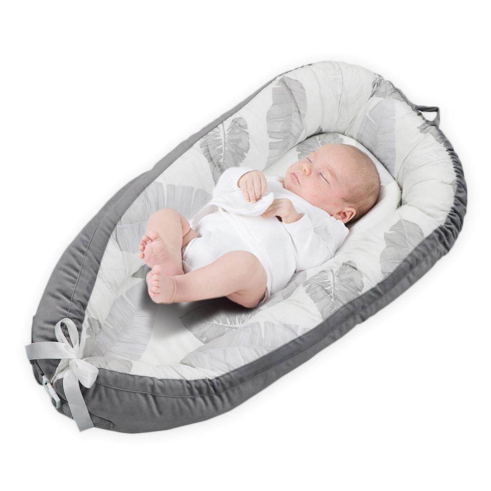 Portable Crib for Bedroom/Travel,Removable Knotted Braided Crib Bumper,Super Soft and Breathable