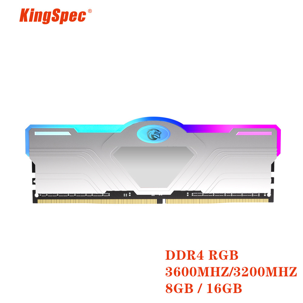 KingSpec RGB Design XMP 2.0 DDR4 3200MHZ 8GB 16GB DDR4 3600MHZ 8GB 16GB Gaming Memory Module Desktop Computer DDR4 RAM for Asus Gigabyte MSI Mainstream Models Motherboard Giá 2,260,000 Đồng*Miễn phí vận chuyển