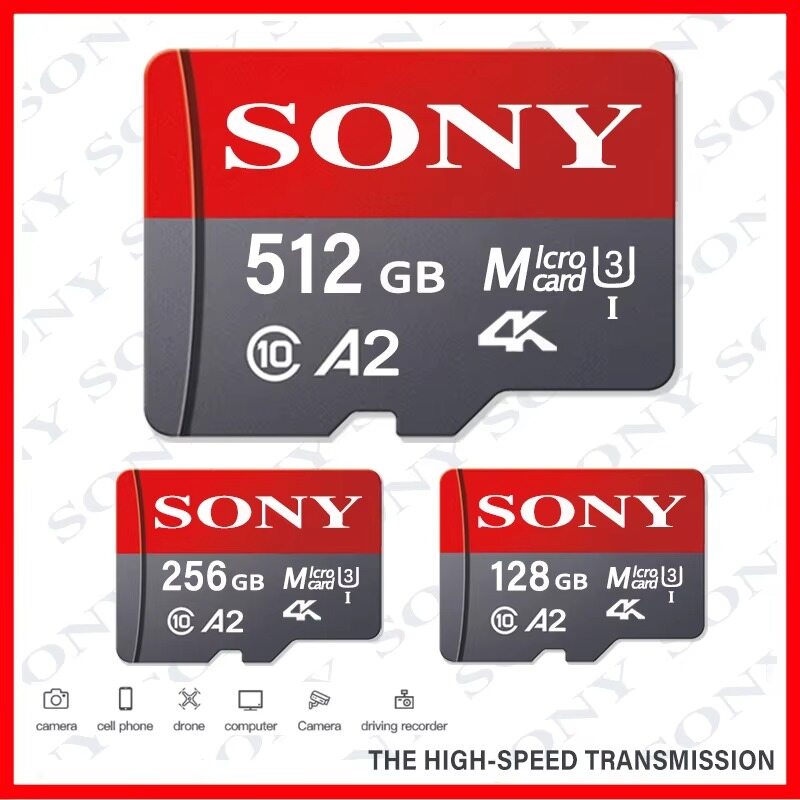 Sony High Speed Micro SD Card 128GB 256GB 512GB 1TB Original Flash Memory Suitable For Mobile Phone Cameras computers ราคา 159 บาท*ส่งฟรี