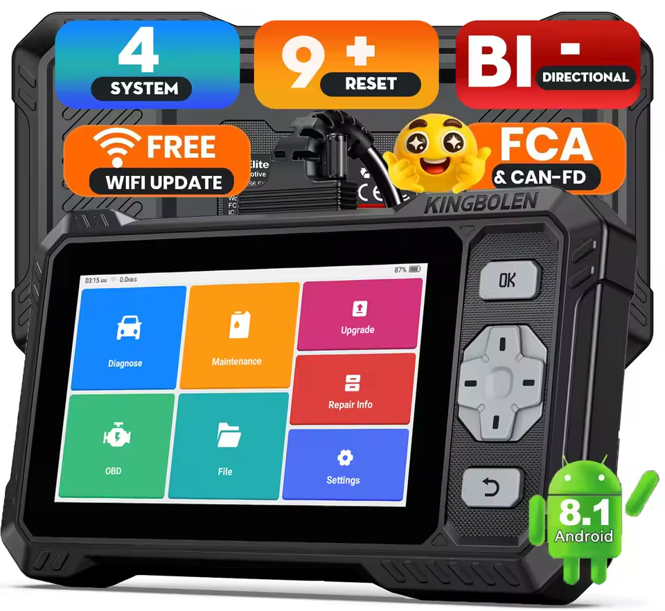 2025 New KINGBOLEN S608 Bidirectional Scanner with Lifetime free Update,CANFD,9 Resets,4 System Car Diagnosis Upgraded of S6 ราคา 5,192 บาท*ส่งฟรี
