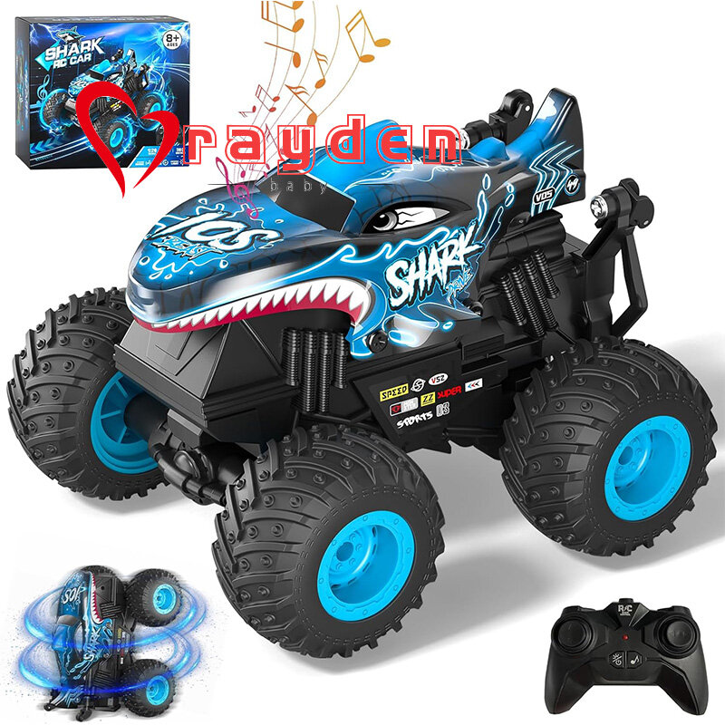 Điều Khiển Từ Xa xe đồ chơi Cho Trẻ Em Trai, RC Xe Quái vật Với 360 ° Xoay Thẳng Đứng, Ánh Sáng & Âm Nhạc, Trong Nhà Ngoài Trời tất cả địa hình Có Thể Sạc Lại xe ô tô điện RC Xe đồ chơi Quà Tặng Cho 3 4 5 6 7 8-12 tuổi