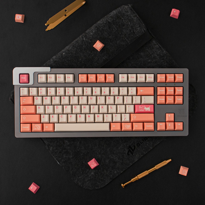 Gmk orange boi keycap 130 phím cherry profile pbt năm mặt thăng hoa keycaps với 2u 1,75u shift cho công tắc cherry mx bàn phím cơ keychron/rk61/gk61/anne pro 2