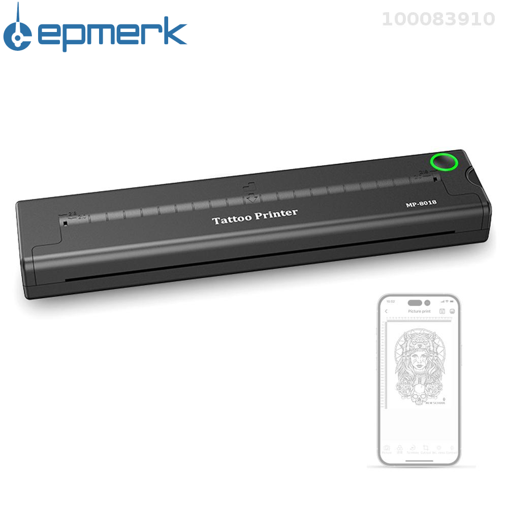 Lepmerk Bluetooth Tattoos Printer Thermal Transfer Machine Portable with Mobilephone APP One-click Printing Supports Size/Angle/Cropping/Mirroring/Scale Adjustment and Type-C Interface - ยี่ห้อ Lepmerk ราคา 6,110 บาท*ส่งฟรี