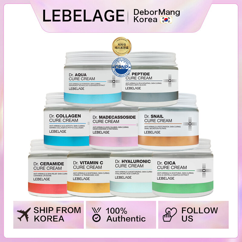 LEBELAGE Dr. Cure Cream 70ml  Anti-Wrinkle & Brightening&MoisturizingCream,Collagen | AQUA | PEPTIDE | VITAMIN C | CERAMIDE | MADECASSOSIDE | HYALURONIC | PROPOLIS | CICA | SNAIL