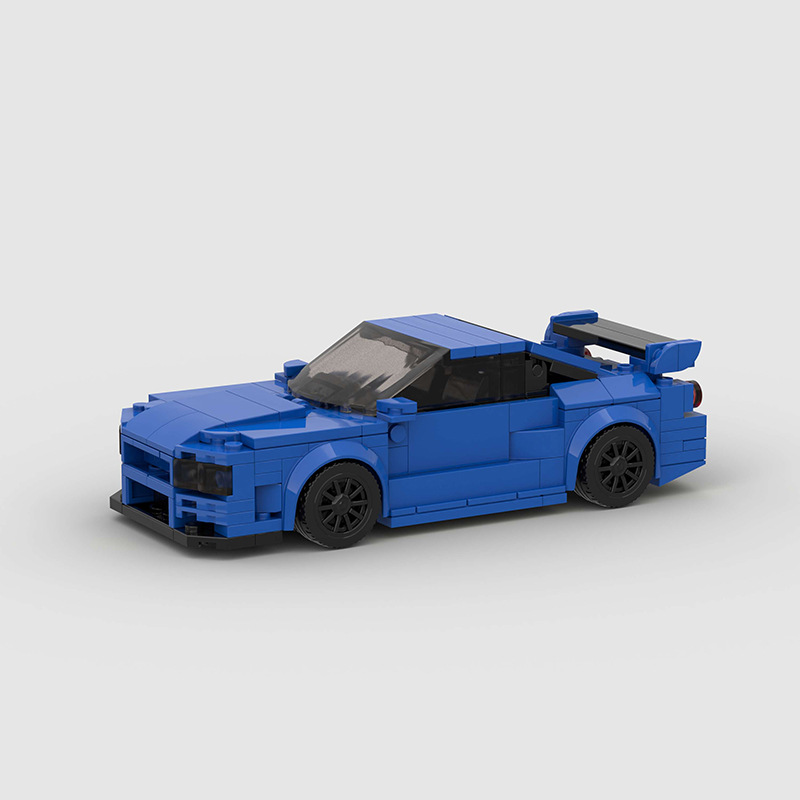 Moc Nissan GTR R34 siêu Sports Cars Đồ chơi xếp ghép hình cho trẻ em bé trai và bé gái Tương thích với LEGO gạch