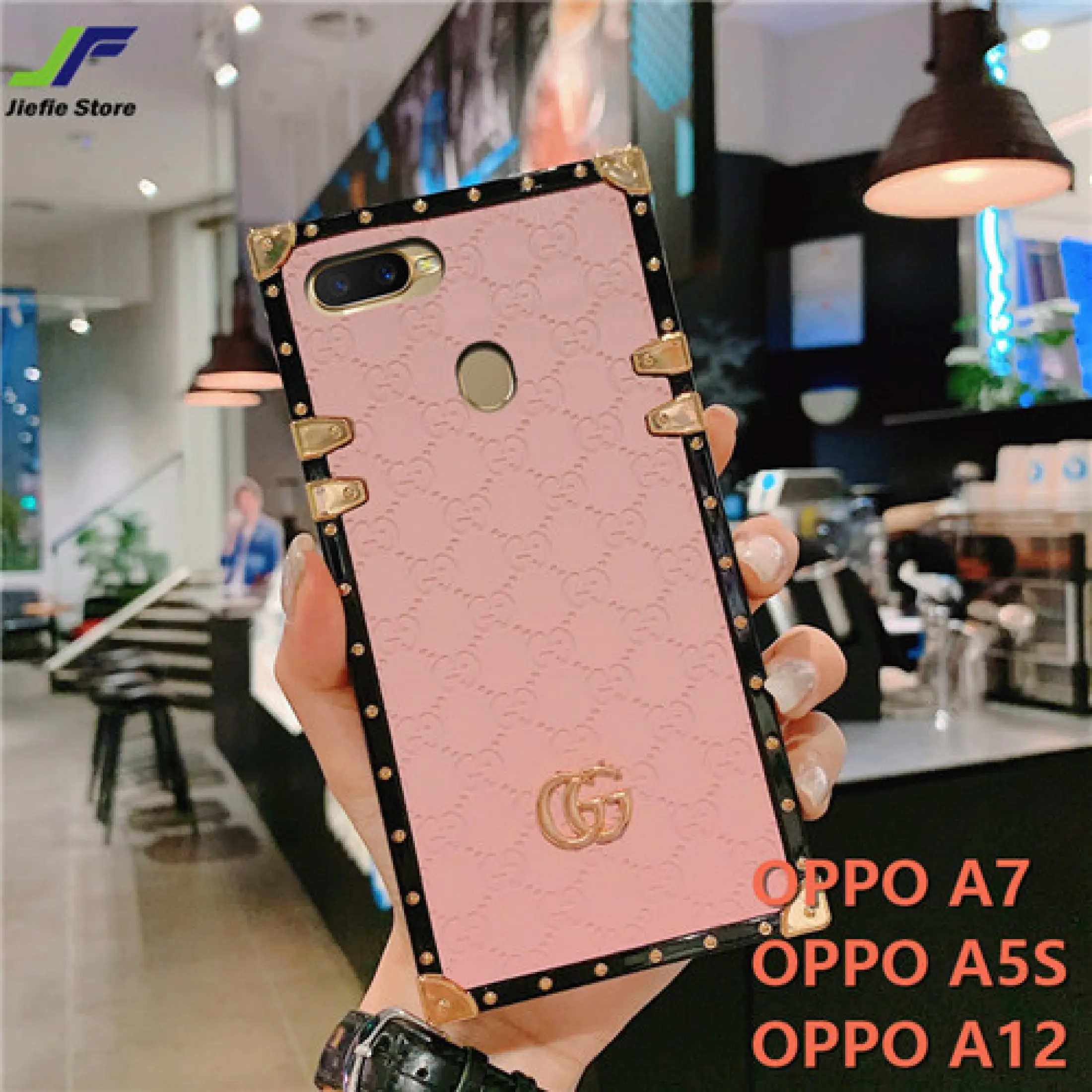 Jiefie For Oppo A7 Oppo A5s Oppo A12 New Design Luxury Leather Phone Case Square Fashion Printed Shockproof Phone Cover For Oppo A7 A5s A12 Lazada Ph